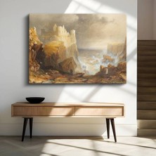 J.m.w. Turner Deniz Kıyısı Kale Manzarası Kanvas Tablo Duvar Tablosu Dekoratif Ressam Tablosu