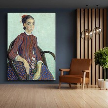 Vincent Van Gogh La Mousmé Kadın Portresi Kanvas Tablo Duvar Tablosu Dekoratif Ressam Tablosu