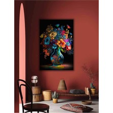 Gülsen Art Vazo Çiçek Salon Oturma Odası Için Dekoratif Özel Tasarım Dijital Baskı Hd Dikey Baskı Kanvas Tablo