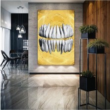 Gülsen Art Diş Polikiliniği Dekor Ağız Sağlığı Dental Beyaz Dişler Kanvas Tablo T