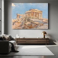 Gülsen Art Edward Dodwell Parthenon Tapınağı Antik Resmi Kanvas Tablo Duvar Tablosu Dekoratif Ressam Tablosu
