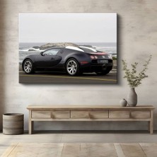 Gülsen Art Bugatti Veyron Sahil Yolu Kanvas Tablo Fransa Hypercar Prestij Otomobil Tablo
