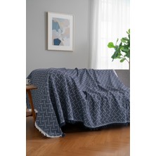 Rell Home Pamuklu Dokulu Koltuk Şalı 170X220 cm – Saçaklı Tv Battaniyesi & Dekoratif Koltuk Örtüsü