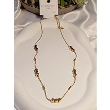 Euro Aksesuar Üçlü Dorikalı Çelik Zincir Kolye