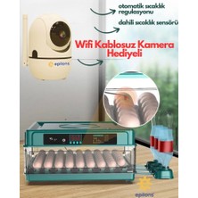 Mena Rise 130 Yumurtalık Tam Otomatik Kuluçka Makinesi Wi-Fi Kamera Hediyeli Yedek Motorlu Profesyonel Tavuk Kaz Ördek Bıldırcın Güvercin Süs Kuşu Için Ideal ( Lisinya )