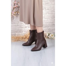 Fort 1193 Uraz Rahat 6 cm Kalın Topuk Yüksekliği Sivri Burun Kadın Bot