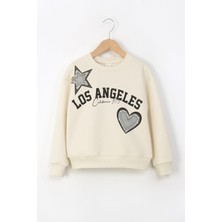 Dmb Mojo Kız Çocuk 9-14 Yaş Baskılı Sweatshirt Krem