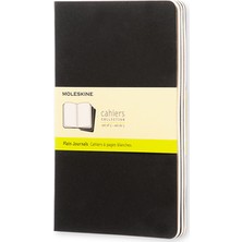 Moleskine Çizgisiz Cahier Not Defteri 3’lü Set L Boy Siyah