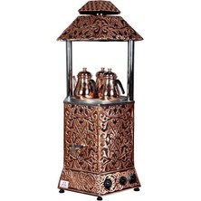 Anka Pro Max Elektrikli Çay Makinası Seti 3 Demlikli 35 Litre Bakır