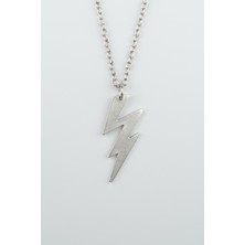 IDR Şimşek - The Flash Gümüş Kaplama Düz Zincir Kolye