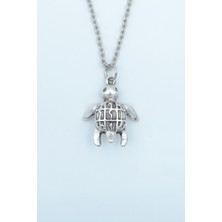 IDR Kaplumbağa  Gümüş Kaplama Düz Zincir Kolye