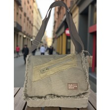 Old Cotton Cargo Vintage Salaş Orta Boy  Günlük Çapraz Postacı Tablet Çantası M 32 cm x 27 cm