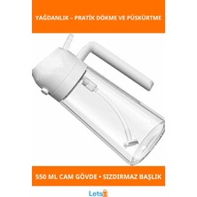 Letsii Çift Fonksiyonlu Sızdırmaz Cam Yağdanlık 550 ml