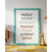 Fuart.Co Ingilizce Haftanın Günleri Dijital Baskı Poster V10 (Çerçevesiz) VAFU