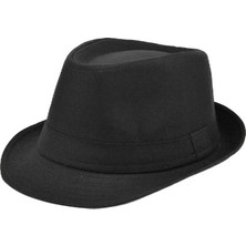 Alvo Store Çocuk Boy Siyah Kumaş Fötr Şapka Gösteri Şapkası Michael Jackson Şapkası 54 No