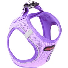 Luckypaw Air Mesh Harness Kedi-Köpek Göğüs Tasması Lila (4-7kg) [small]