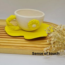 Senseoftouch Papatya Seramik Fincan El Yapımı