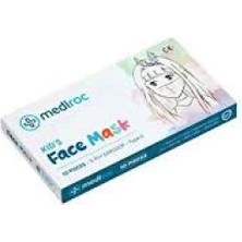 MiraLive Beyaz Çocuk Maskesi Lastikli 10 Parça (K95)