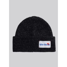 Tete Bleue Siyah Kadın Bere Leo Metallıc Fısher Beanıe