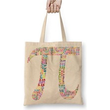 Toyaso Pi Sayisi Matematik Öğretmen Hediye Bez Çanta Uzun Saplı Alışveriş Çantası Plaj Çantası