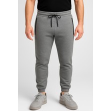Axxel Erkek Gri Melanj Eşofman ALTI 3 İplik Şardonlu-P2118