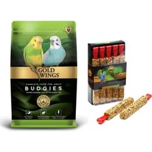 Gold Wings Muhabbet Yemi 1 kg ve Ballı Meyveli 10'lu Kraker İçeren Tam Besin