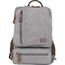 Necati Çanta Taşımanız Gereken Her Şey Için: 17 Inç Yağmur Geçirmez Kanvas Sırt Çantası" Gri