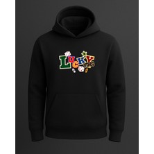 Lucky Vibes Baskılı Sweatshirt
