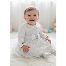 Mnk Baby & Kids Kız Bebek Taşlı Dantel Mevlit Elbise M00767