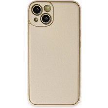iPhone 14 Plus Kılıf Coco Deri Silikon Kapak - Gold - FKU7998-6194