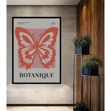 Teona Ahşap Çerçeve Görünümlü Kelebek Botanik Ahşap Mdf Dekoratif Ev Duvar Tablo Dikdörtgen Ev Duvar Tablo