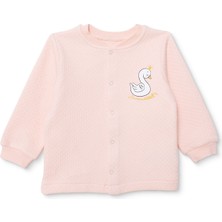Hellobaby Kız Bebek Kapitone Hırka Kapitone Örme Bisiklet Yaka Atlet Kol