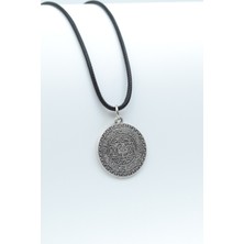 IDR Davut Yıldızı - Süleyman Tılsım Mührü Gümüş Kaplama Deri İp Kolye