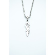 IDR Sarılan Sevgili - Söz Gümüş Kaplama Örme Zincir Kolye