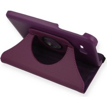 Techmrt Newface Samsung Galaxy T110 / T113 Tab 3 Lite 7 Kılıf 360 Tablet Deri Kılıf - Mürdüm