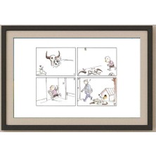 Karikatural Liu Min Had 29X21CM Orijinal Karikatür Tablo
