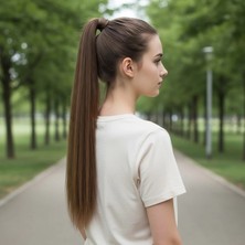 Marsilyan Bağlamalı Düz At Kuyruğu - Kumral