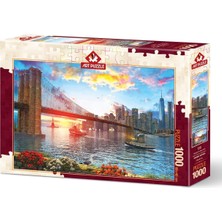 Store Fullf ART Puzzle New York'ta Günbatımı 1000 Parça Puzzle Hobi Kitapları için Eğlenceli Aktivite