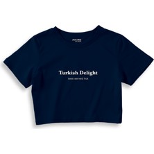 The Lucid Lab Turkish Delight Crop Tişört - Lacivert