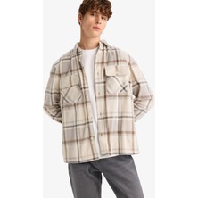 DeFacto Regular Fit Kareli Polar Gömlek F0104AX25WN