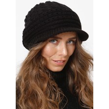 Laviyonsa Triko Örme Çift Kat Vizörlü Bere