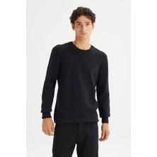 Lee %100 Pamuk Regular Fit Normal Kesim Bisiklet Yaka Triko Kazak