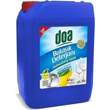 Doa Limon Kokulu Sıvı Bulaşık Deterjan 4 kg Etkili Temizleme Özelliği ile Kir ve Lekeleri Çıkarır