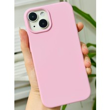 Go Aksesuar Iphone  14 Plus ve 15 Plus Uyumlu Içi Kadife Leke Tutmaz Sıvı Silikon Lansman Kılıf