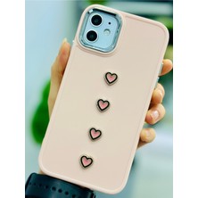 Go Aksesuar Iphone 11 Uyumlu 4 Pembe Kalp Tasarımlı Oyuncaklı Esnek Silikon Kılıf