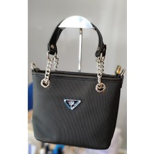 Ada Çanta Kırtasiye Mini Kadın Zincirli Kapitone El ve Çapraz Çanta