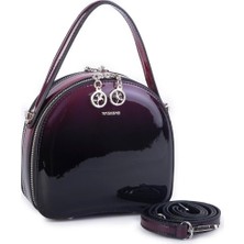 Ada Çanta Kırtasiye Mini Kadın El ve Çapraz Çanta Bordo Dumanlı