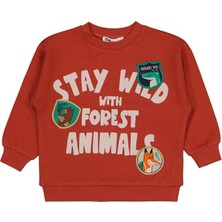 Civil Boys Stay Wıld Anımal Baskılı 2-5 Yaş Sweatshirt