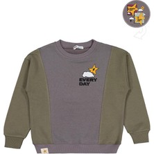 Civil Boys Every Day Yıldız Baskılı 6-9 Yaş Sweatshirt
