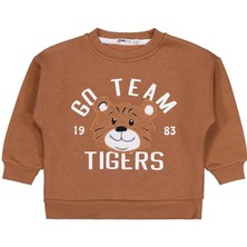 Civil Boys Go Team Tıger Baskılı 2-5 Yaş Sweatshirt